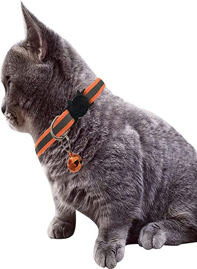 Pups&Pets طوق عاكس للقطط من Pups&Pets مع جرس، طوق أساسي للكلاب والقطط، مشبك قابل للتعديل، طوق نايلون آمن للحيوانات الأليفة، حزام صغير الحجم، سريع الفتح، طوق جيد التهوية 10 مم (لون أحمر) - Image 4